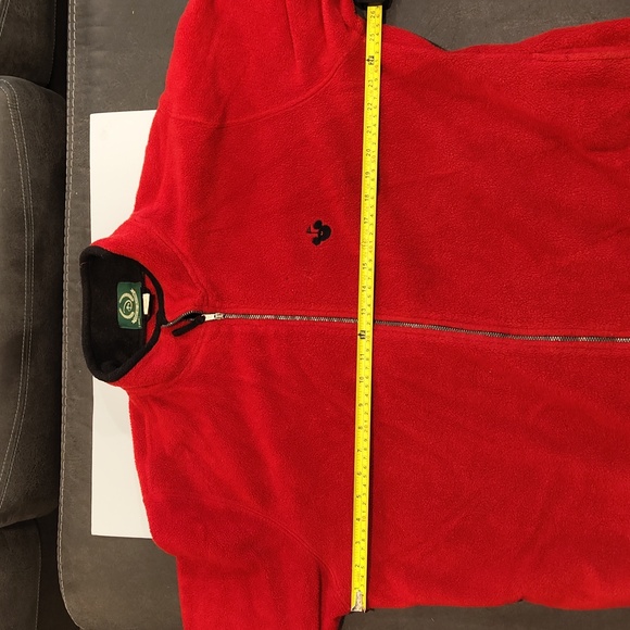 Vintage Disney Golf Fleece Jacket Mens XL Red Collection Pockets Full Zip Up - Picture 7 of 10